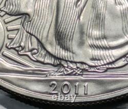 2011 1 $ 1oz American Eagle en Argent Erreur de Frappe Forte État Monnaie Ms