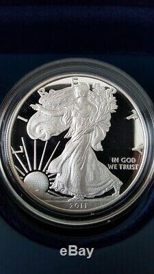 2011 25e Anniversaire D'argent American Eagle Set 5 Coin U. S. Mint Ogp & Coa