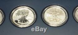 2011 American Silver Eagle, 25e Anniversaire, 5 Pièces, Us Mint