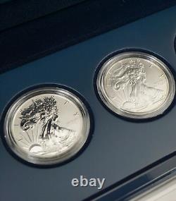 2011 US Mint American Silver Eagle 25ème Anniversaire Ensemble de pièces d'argent Livraison gratuite aux États-Unis
