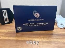 2012SS 2 COIN AMERICAN SILVER EAGLE PR70DCAM SET ANACS dans l'Emballage d'Origine de la Monnaie de San Francisco.