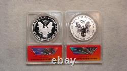 2012 S ANACS PR70 et RP70 Dcam Silver Eagle lot de 2 pièces première émission de 1 $