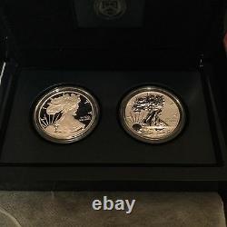 2012 S Us Mint 75e Anniversaire American Eagle Silver Set. Avec Box Et Coa