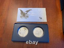 2012 Us Mint American Eagle San Francisco 2 Pièces Silver Proof Set