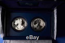 2012-s Américain Silver Eagle 2 Pièces Set Avec Preuve Inversée Mint Box & Coa