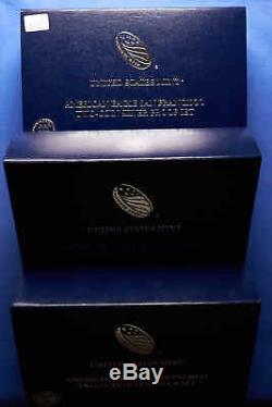 2012-s Silver Eagle 2 Coin Set Withproof & Proof Inversée Mint Box, Manches & C. O.