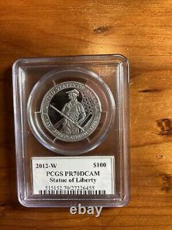 2012-w Platinum 100$(1 Oz.), American Eagle Proof Pr70 Avec Signature Mint Director