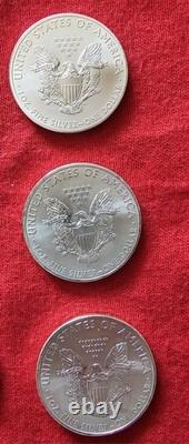 2013 (12) Pièces de dollar en argent américain Silver Eagle 1 oz 0,999 argent fin non circulées