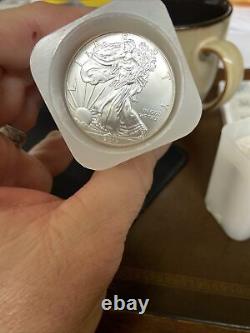 2013 American Silver Eagle 1 Oz. 999 Silver 1 Roll Of 20 Bu Coins In Mint Tube