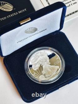 2013-W Épreuve $1 Pièce d'Argent Américaine Aigle avec Boîte Certificat GOP 100% au BÉNÉFICE D'UNE ŒUVRE CHARITABLE