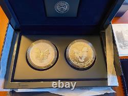 2013-w Us Mint American Eagle 2 Pièces Silver Set West Point