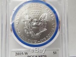 2014/15/16 W 3 Pièces De Monnaie Brunies Silver Eagle Sp70 Mercanti Menthe Graveur
