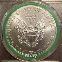 2014 Aigle Argenté Américain 1 $ PCGS MS69 Étiquette Verte Provenant d’une Boîte Scellée de la Monnaie Américaine