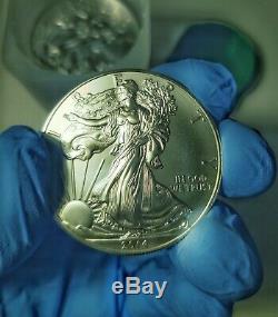 2014 Américain Silver Eagle Bu Roll (20 Par Tube) Us Mint
