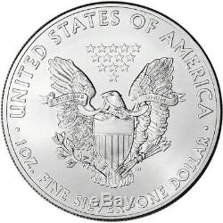 2015 American Eagle Argent (1 Oz) 1 $ 1 Rouleau Twenty 20 Bu Pièces De Monnaie Mint Tube