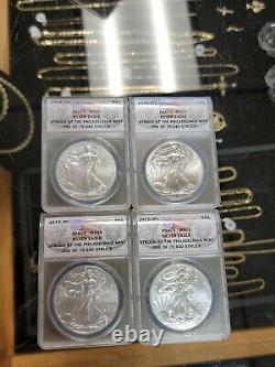 2015 P $1 Argent Eagle Anacs Ms69 Struck À Philadelphia Mint 1/79.640 Minted