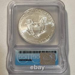 2015 P U. S. Silver Eagle Icg Bu frappé à la Monnaie de Philadelphie tirage 79 640