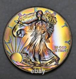 2015 Unc American Silver Eagle 1 once Troy. 999 argent fin belle teinte