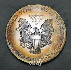 2015 Unc American Silver Eagle 1 once Troy. 999 argent fin belle teinte
