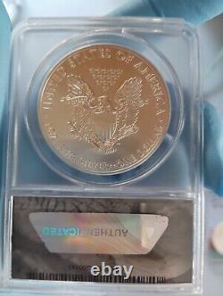 2015 (p) Aigle d'argent Anacs Ms69 Frappé à la Monnaie de Philadelphie Mintage 79,640