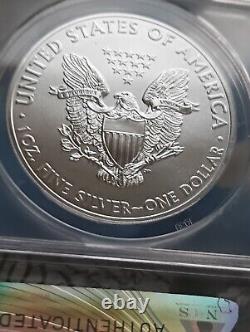2015 (p) Aigle d'argent Anacs Ms69 Frappé à la Monnaie de Philadelphie Mintage 79,640