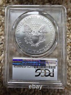 2015 (p) Aigle d'argent Pcgs Ms69 Frappé à la Monnaie de Philadelphie Étiquette Verte