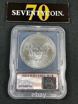 2015-(p) American Silver Eagle Icg Ms69 Menté À La Monnaie De Philadelphie