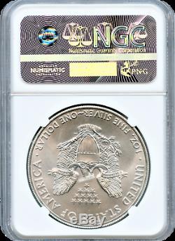 2015 (p) Silver Eagle 1,00 $ Frappé À La Monnaie De Philadelphie Ngc Ms70 L'un Des 79 640