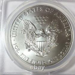 2015-p Silver Eagle Anacs Ms70 Struck À La Monnaie De Philadelphie 79,640