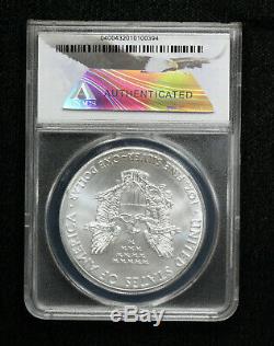 2015- (p) Us Silver Eagle 1 $ Anacs Ms70 1 De 79640 Struck À Philadelphie Mint