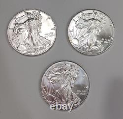 2016 1 oz pièce d'argent American Eagle/Liberty 1 $ US Mint x 3 (3 pièces dans le lot)