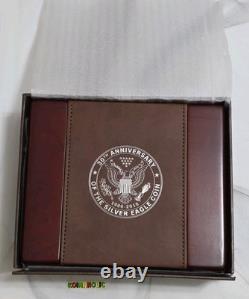 2016 30e anniversaire de la pièce Silver Eagle ensemble barre d'argent de 2 oz + pièce avec boîte et certificat d'authenticité