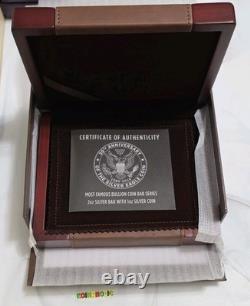 2016 30e anniversaire de la pièce Silver Eagle ensemble barre d'argent de 2 oz + pièce avec boîte et certificat d'authenticité