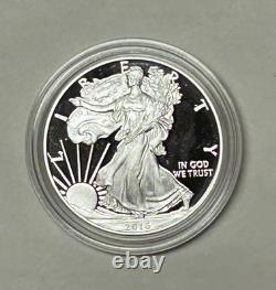2016 ÉPREUVE American Silver Eagle-$1- Boîte et COA Monnaie US Bullion-En Excellent État