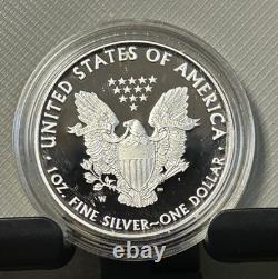 2016 ÉPREUVE American Silver Eagle-$1- Boîte et COA Monnaie US Bullion-En Excellent État
