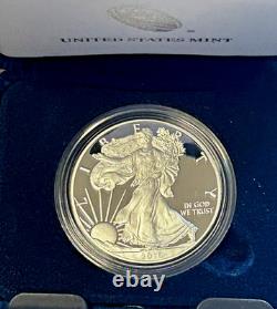 2016 ÉPREUVE American Silver Eagle-$1- Boîte et COA Monnaie US Bullion-En Excellent État