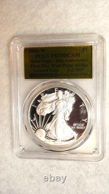 2016 W PCGS PR70 DCAM 30e Ann. Premier Jour West Point Silver Eagle Dollar $1 Pièce