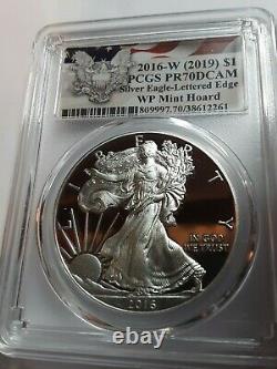 2016 W Silver Eagle (2019 West Point Mint Hoard) Lettered Bord Pcgs Pr70dcam