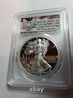 2016 W Silver Eagle (2019 West Point Mint Hoard) Lettered Bord Pcgs Pr70dcam