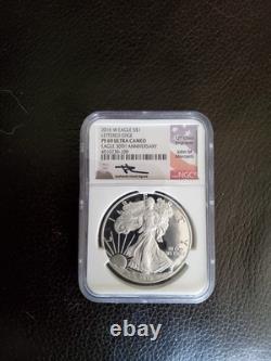 2016-W épreuve 69 Silver Eagle 30e anniversaire à bordure lettrée Ucam