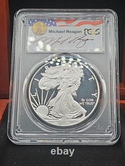 2016 West Point Silver Eagle 30e Anniversaire signé par M. Reagan PR69DCAM