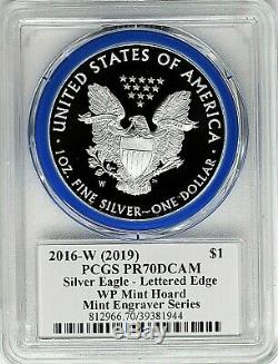 2016-w Monnaie Silver Eagle-engraver West Point Mint Hoard-pcgs Pr70-mercanti-drapeau