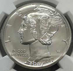 2017 Aigle Américain en Palladium Haute Relief NGC MS 69 RARE ERREUR DE MINT ÉTIQUETTE JEPSON