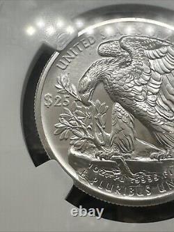 2017 Aigle Américain en Palladium Haute Relief NGC MS 69 RARE ERREUR DE MINT ÉTIQUETTE JEPSON