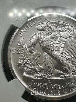 2017 Aigle Américain en Palladium Haute Relief NGC MS 69 RARE ERREUR DE MINT ÉTIQUETTE JEPSON