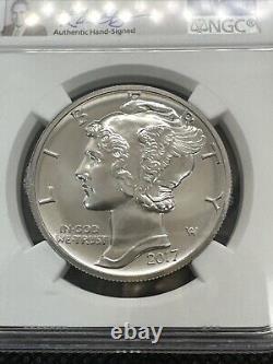2017 Aigle Américain en Palladium Haute Relief NGC MS 69 RARE ERREUR DE MINT ÉTIQUETTE JEPSON