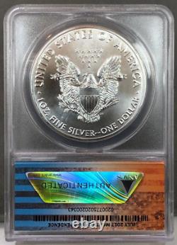 2017 P S W American Silver Eagle ANACS MS69 Ensemble de 3 Pièces en État de Frappe Étiquettes de Juillet