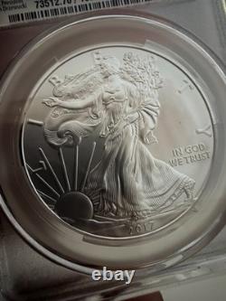 2017 S$1 CACG MS70 Aigle d’argent CAC Signature du président Drzewucki GEM parfait