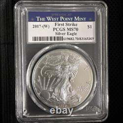 2017 (W) American Silver Eagle PCGS Graded MS70 1st Strike Label