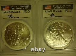 2017-(p) American Silver Eagle Ms70 Mercanti Mint Graveer Series Pcgs